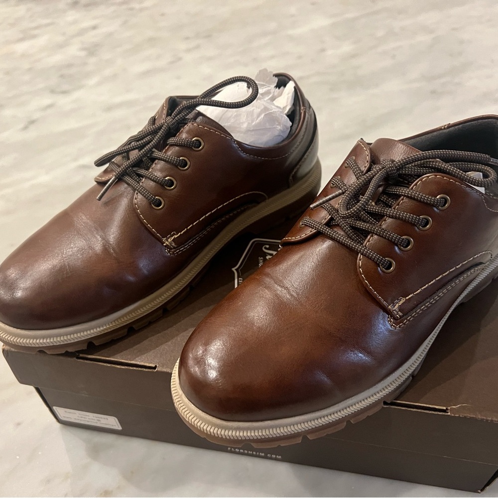 Florsheim Boys Brown Leather Shoes